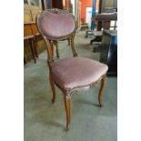 A French mahogany side chair