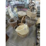 Assorted wicker baskets