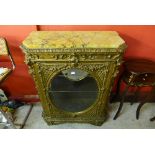 A 19th Century Italian Baroque carved giltwood pier cabinet