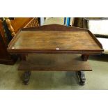 A Victorian mahogany metamorphic dumb waiter