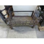 A cast iron fire grate