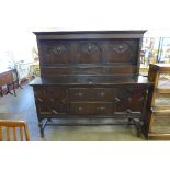 An oak buffet sideboard