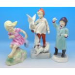 Three Royal Worcester figures, March,