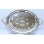 A large plated tray,