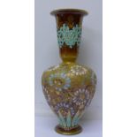 A Doulton Lambeth vase, with pierced 'neck',