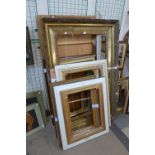 A large quantity of picture frames