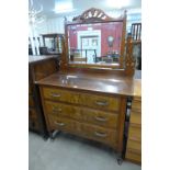 An Edward VII walnut dressing chest