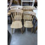 Four beech kitchen chairs