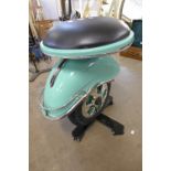 A scooter style stool