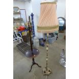 Two standard lamps