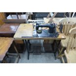 A Willcox & Gibbs treadle sewing machine