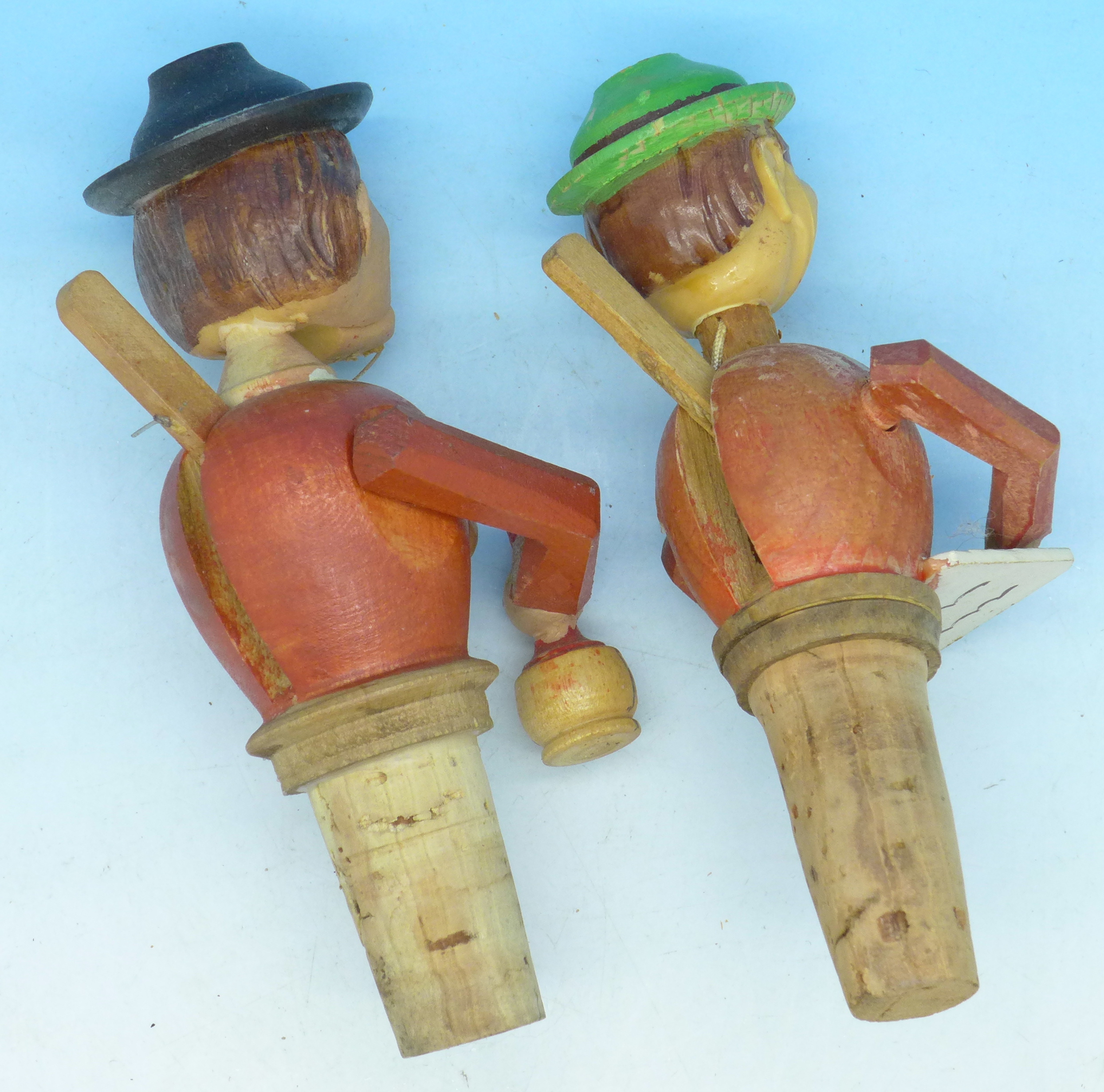 A pair of novelty Black Forest wine stoppers - Image 2 of 2