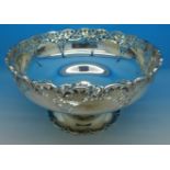 A pierced silver Mappin & Webb bowl, 593g, diameter 21.