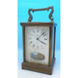 An Estyma 8-day carriage clock, a/f, with presentation plaques,