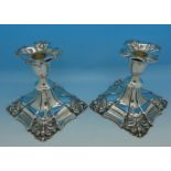 A pair of silver candlesticks, Birmingham 1939, Ellis & Co.