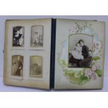 A Victorian album of cabinet cards and carte de visite