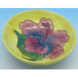 A Moorcroft hibiscus bowl,