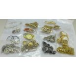 A quantity of designer jewellery including Napier, Monet, Pilgrim, Juicy Couture, etc.