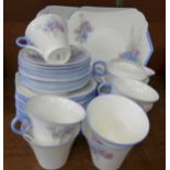 A Shelley W12286 part tea set, thirty-four pieces,