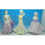 Three Coalport figures, Twenties Party, Molly and L.A.