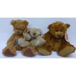 Two Alice's Bear Shop Teddy bears and a Russ bear