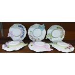 Six Aynsley Summer Flowers china hats