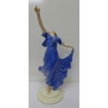 An Art Deco style figure, 12354 backstamp and marked Foreign,