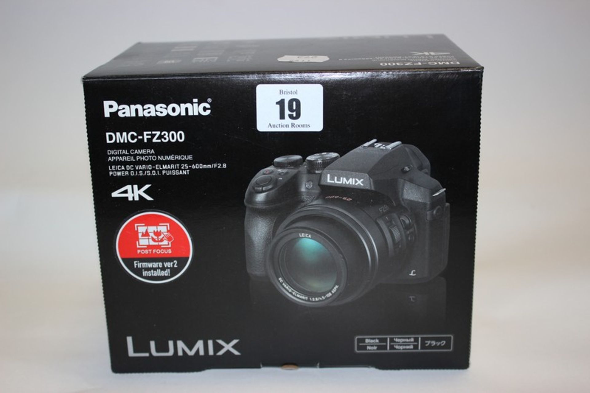 A Panasonic Lumix DMC-FZ300 digital camera (Boxed as new).