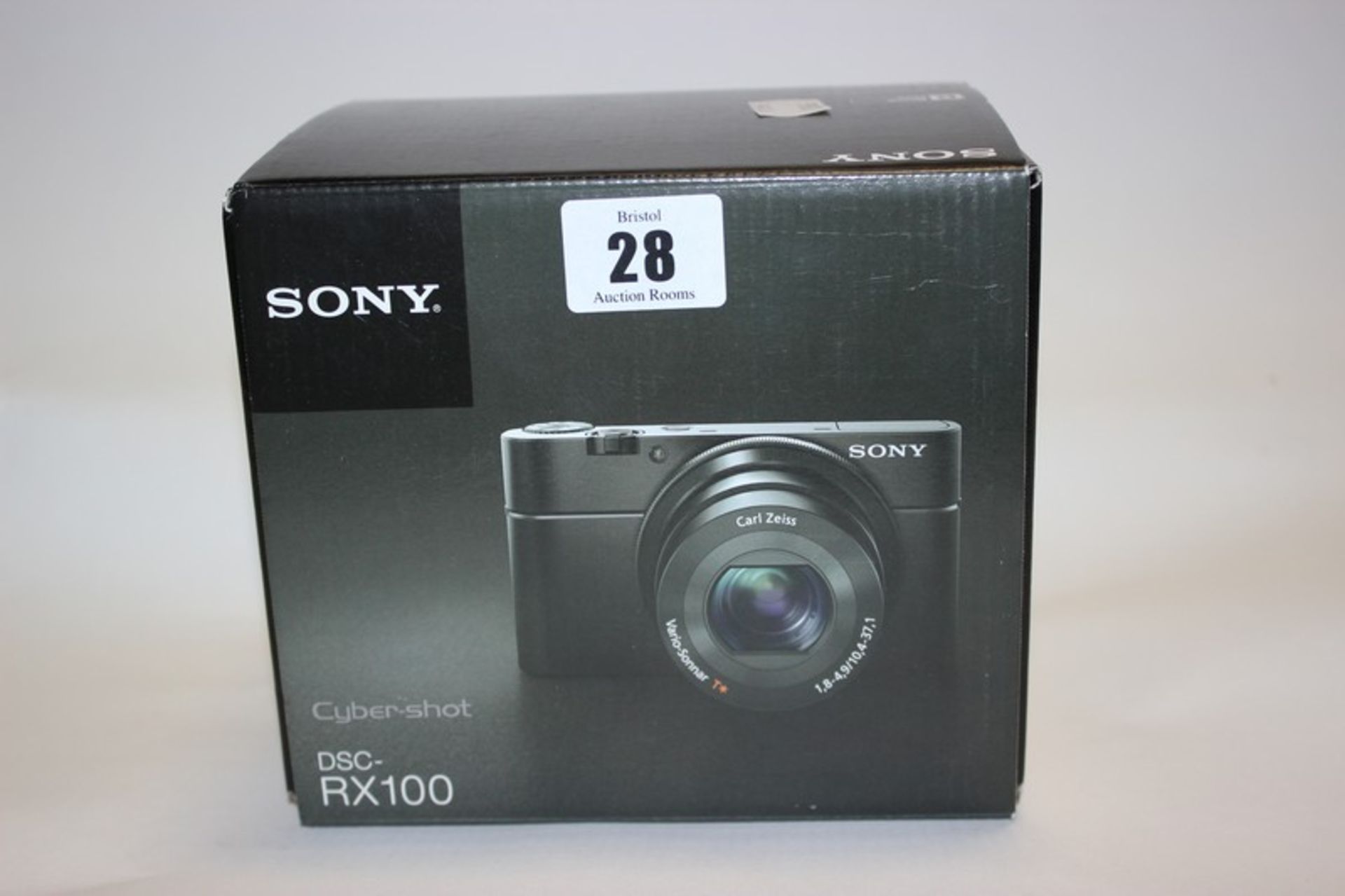 A Sony Cyber-Shot DSC-RX100 digital camera (Boxed as new).