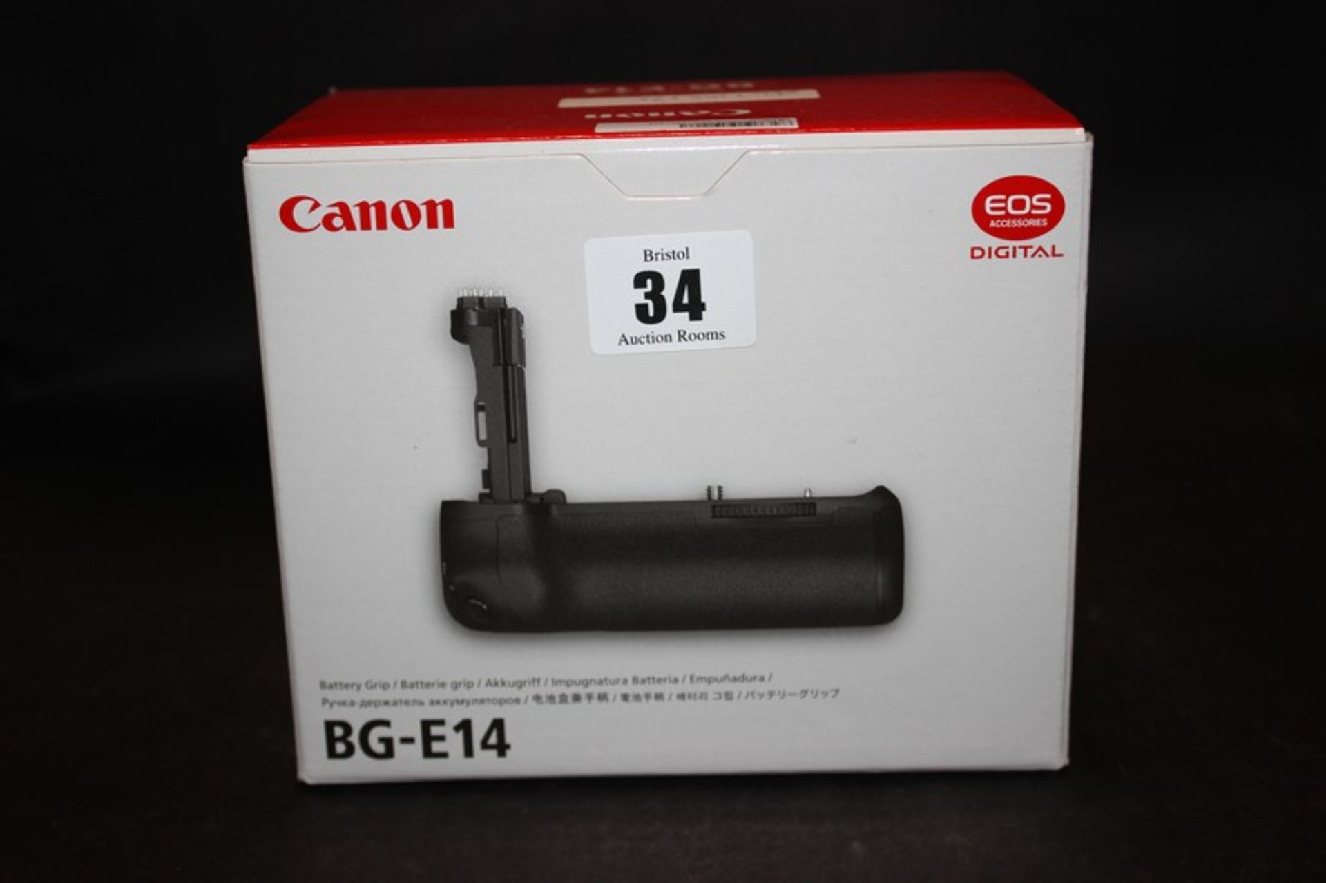 A Canon BG-E14 battery grip (Boxed as new).