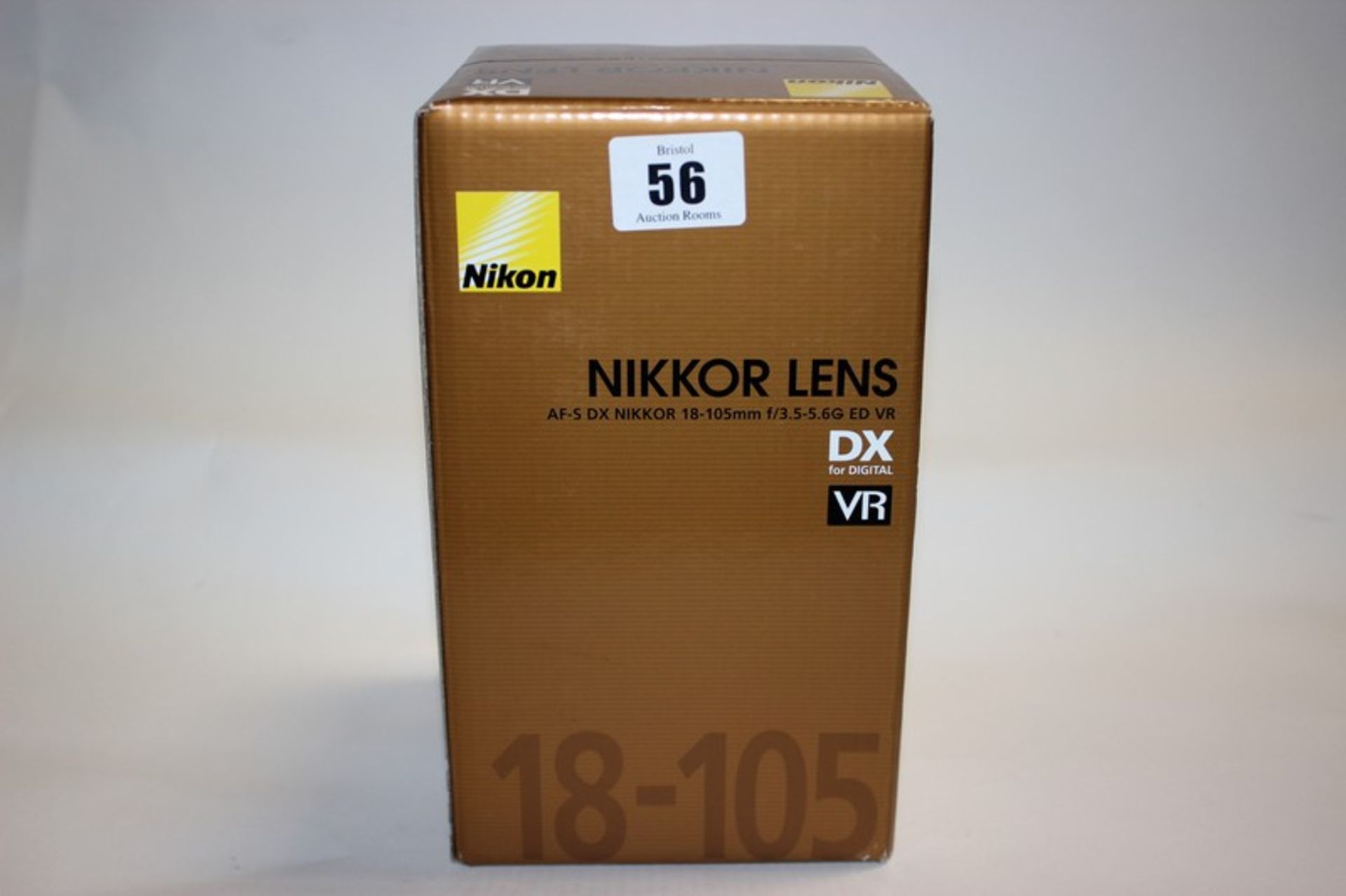 A Nikon AF-S DX Nikkor 18-105mm f/3.5-5.6G ED VR Lens (Boxed as new).