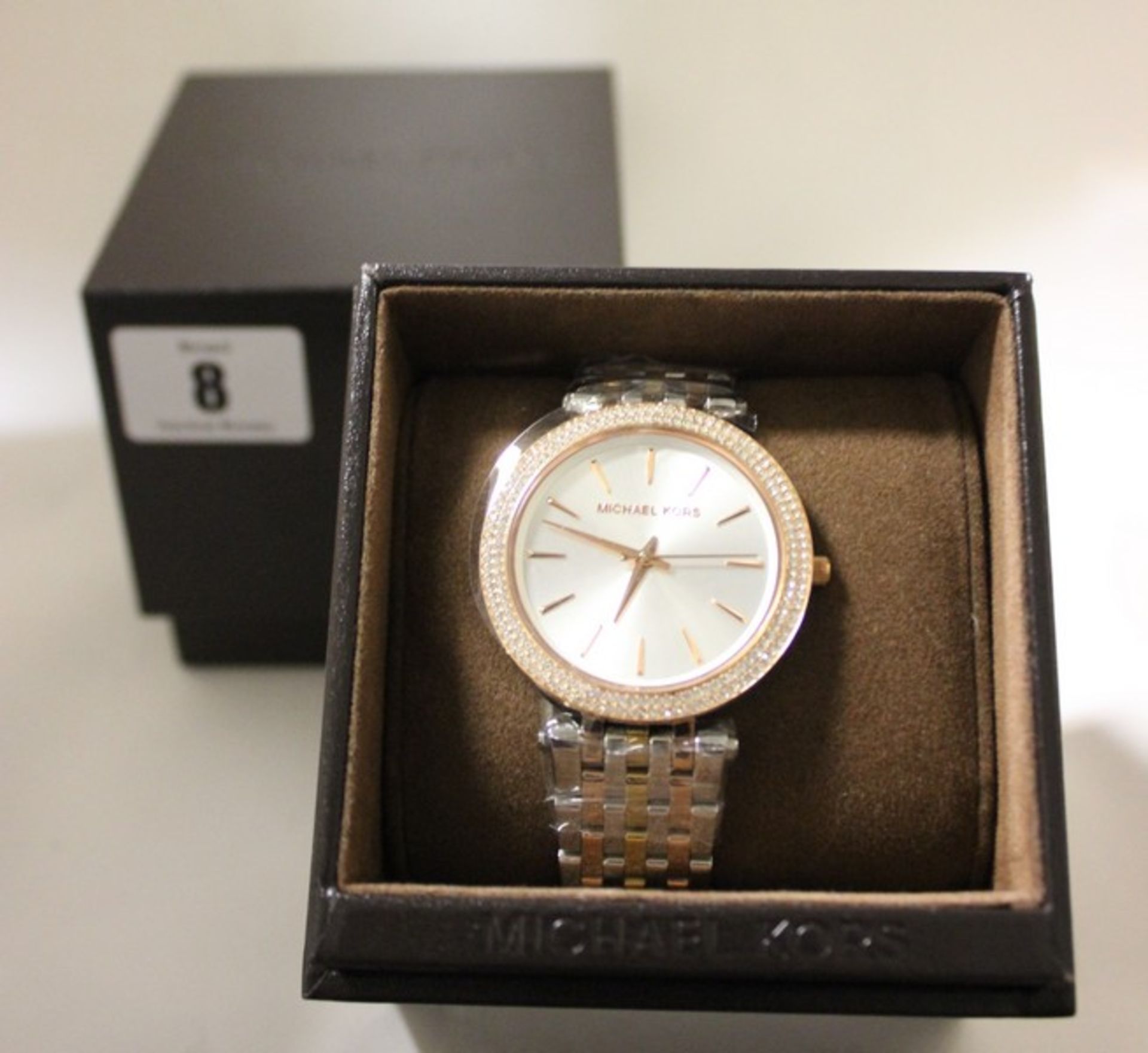 Two ladies Michael Kors darci glitz watch MK3203 (Boxed as new).