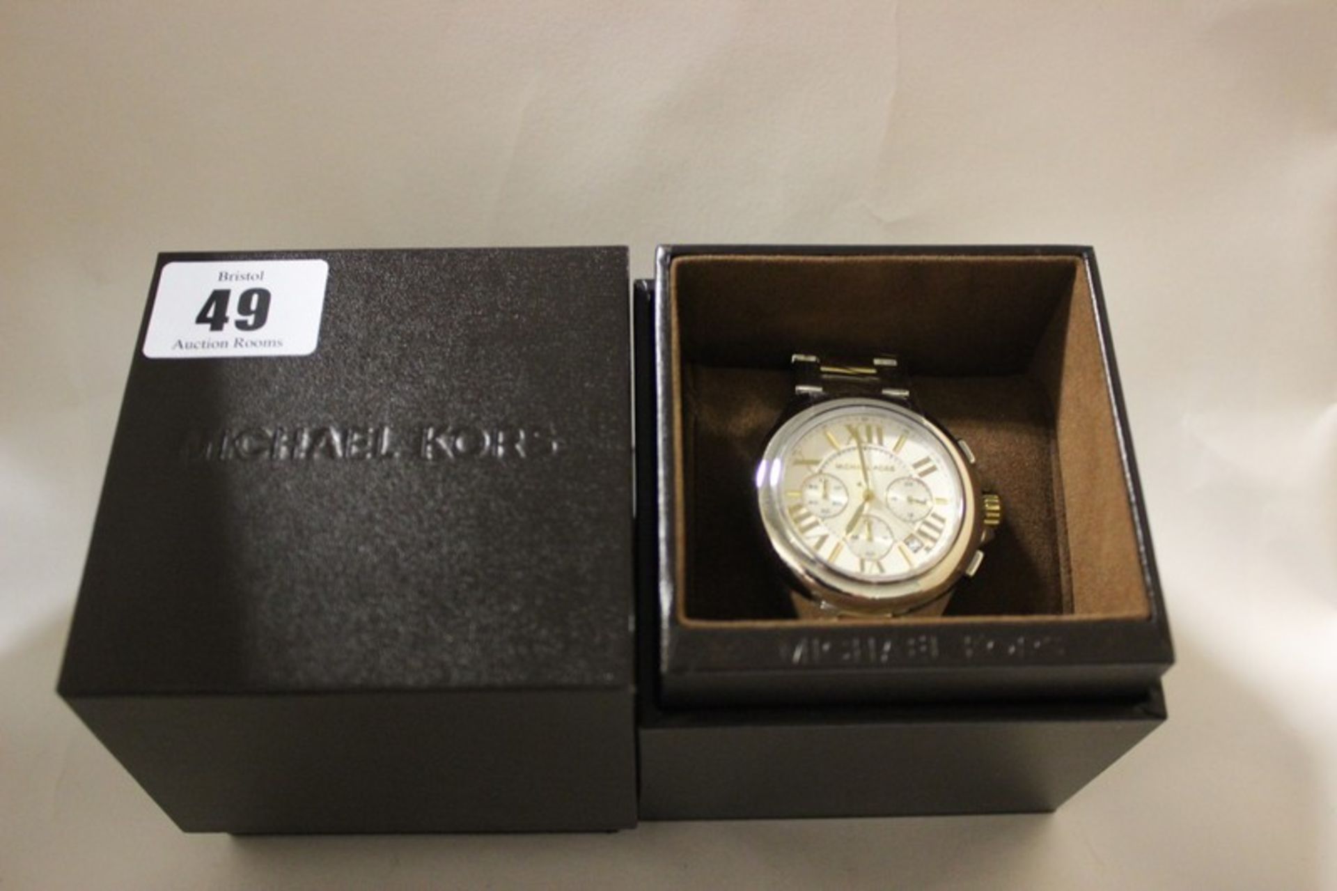 Two ladies Michael Kors camille chronograph watch MK5653 (Boxed as new).