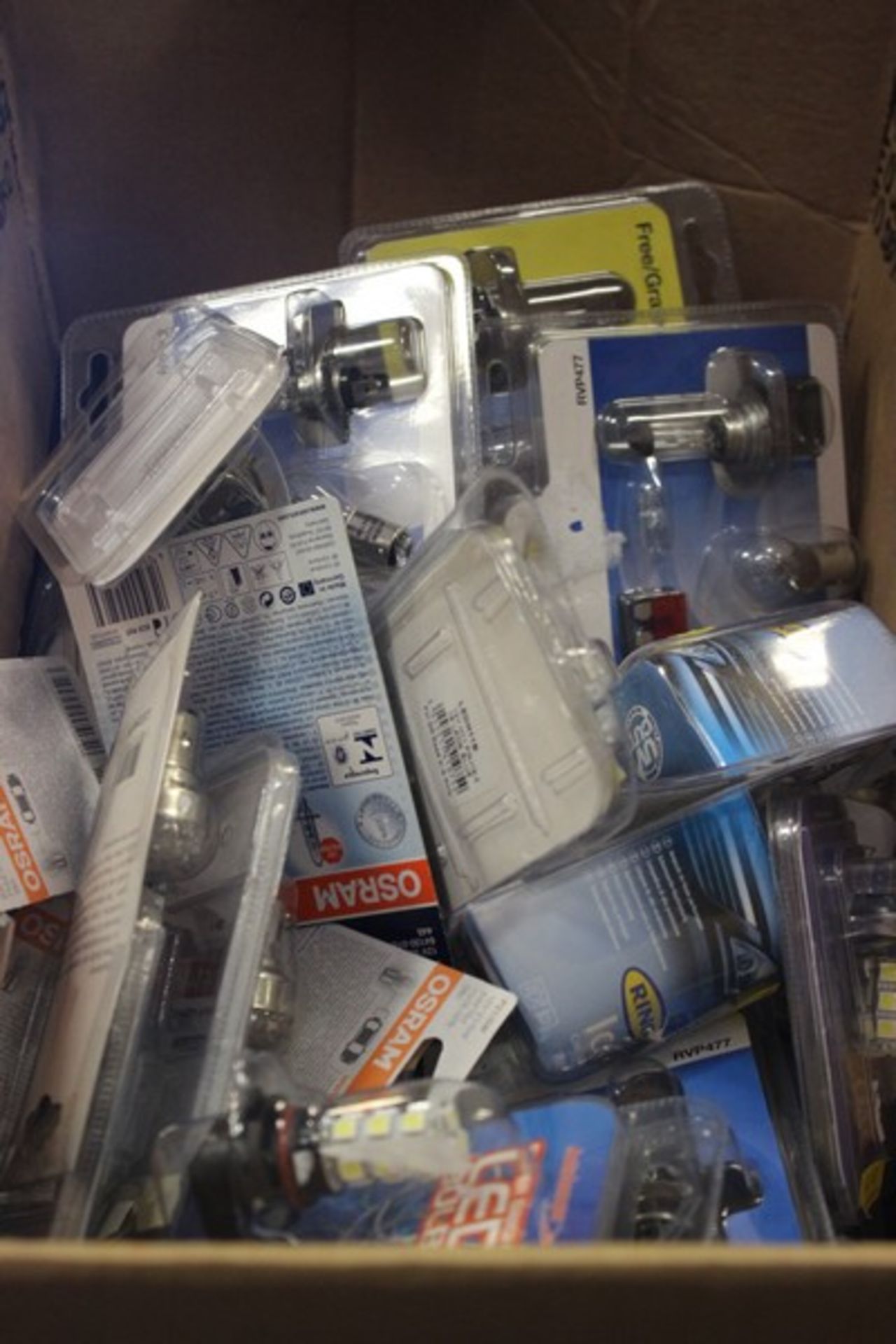 A quantity of assorted bulbs to include Ring sets, Osram, Autolamp and Eurolec (Approximately 60