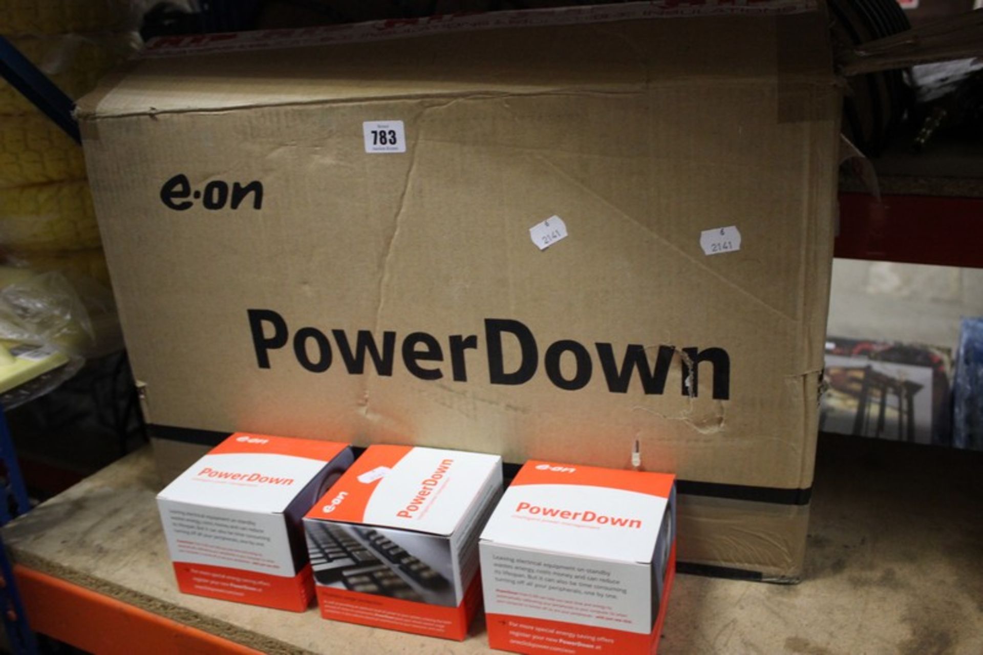 A quantity of E-on Powerdown plugs/sockets (Approximately 45).