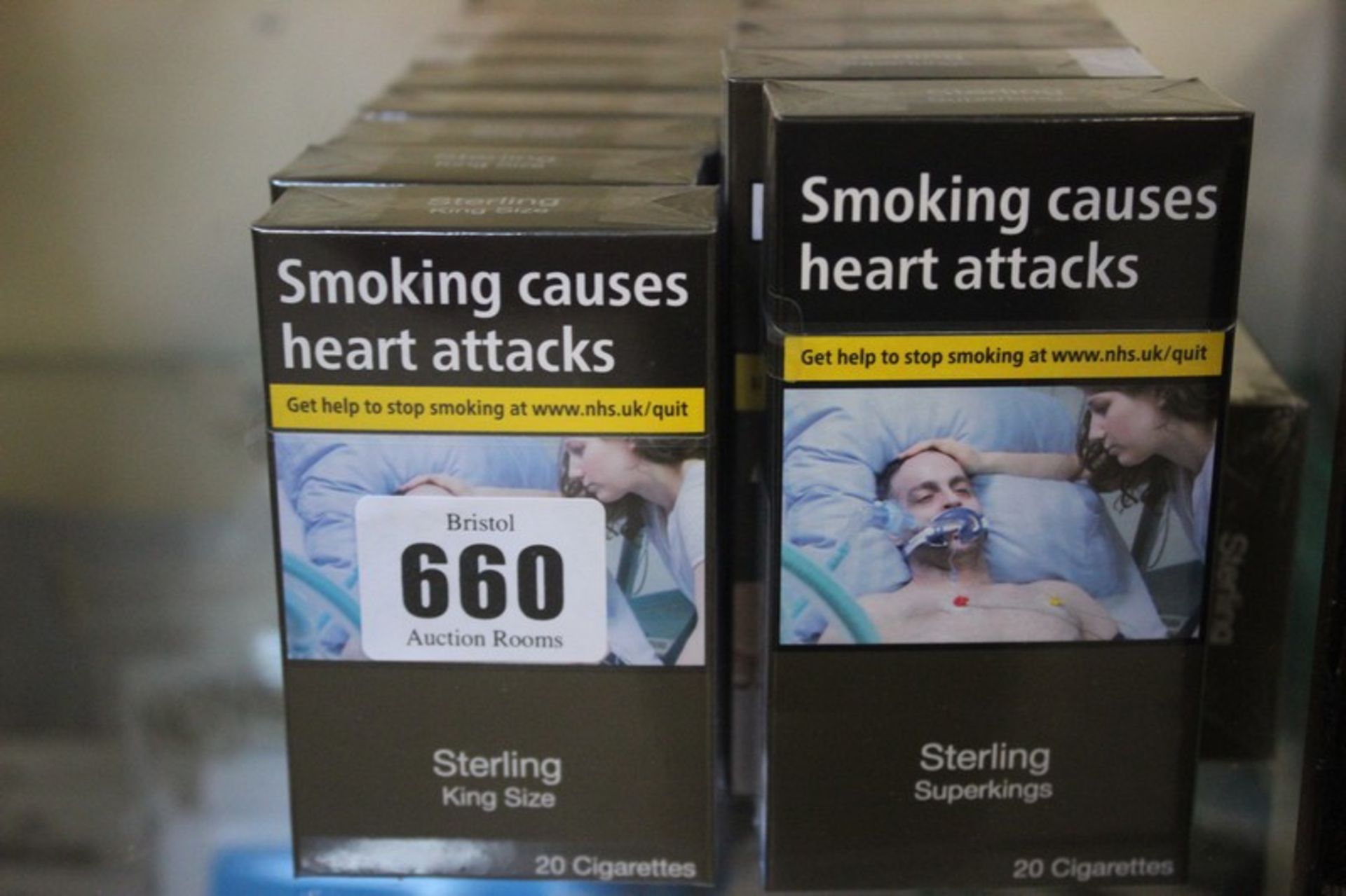 Cigarettes to include six Sterling Superkings, six Sterling Dual and ten Sterling Kingsize (20