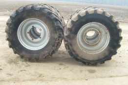 Michelin tyres x 4. M108 (134B) 540/65/28 complete, 5 stud. Location: Cawston, Norfolk.