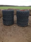 Four Goodyear Terra-tyres. 42 x 25 x 20. Location: Great Yarmouth, Norfolk.