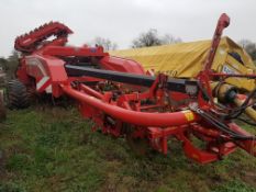 Grimme GT1705 2 row manned potato harvester (2010). Location: Driffield, East Riding of Yorkshire