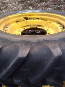 One pair of John Deere 7230R rear 480/80R 46 and one pair 380/85R 34 fronts.