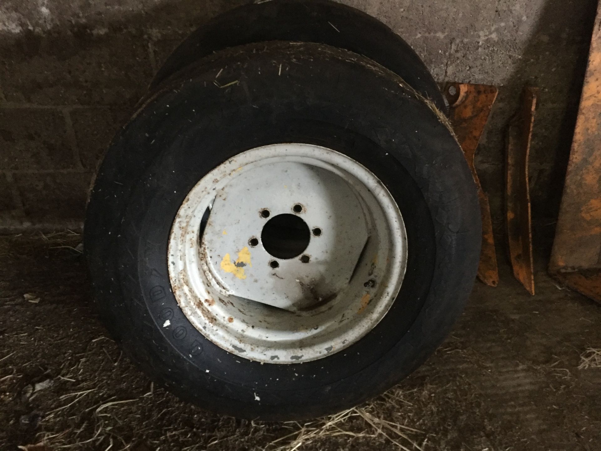 Ford 6610 Wheels Flotation Tyres x 2. Worn Front. Location: Great Yarmouth, Norfolk.