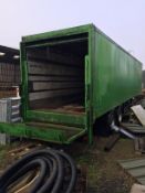 13m Twin Axle Box Trailer. c/w tail lift, water tight. Location: Leicester, Leicestershire.