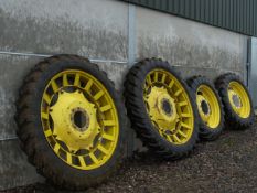 Row crop wheels to suit John Deere 30 series. Location: Market Drayton, Staffordshire.