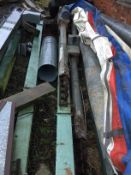 Two 6 inch Astwell augers. One 9ft with motor and one 8ft without motor. Location: Leicester,