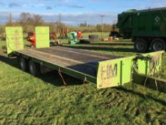 2012 HM Trailers 15t beaver tail low loader trailer.