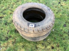 Pair 10.5-80-18 tyres