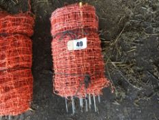 Qty electric rabbit and sheep netting