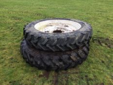 Pair 380/90R50 wheels and tyres to suit New Holland tractor