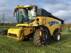 2012 New Holland CX8090 self levelling combine harvester with 30ft Varifeed header, straw chopper,
