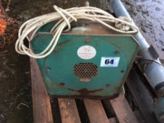 Single phase grain aeration fan